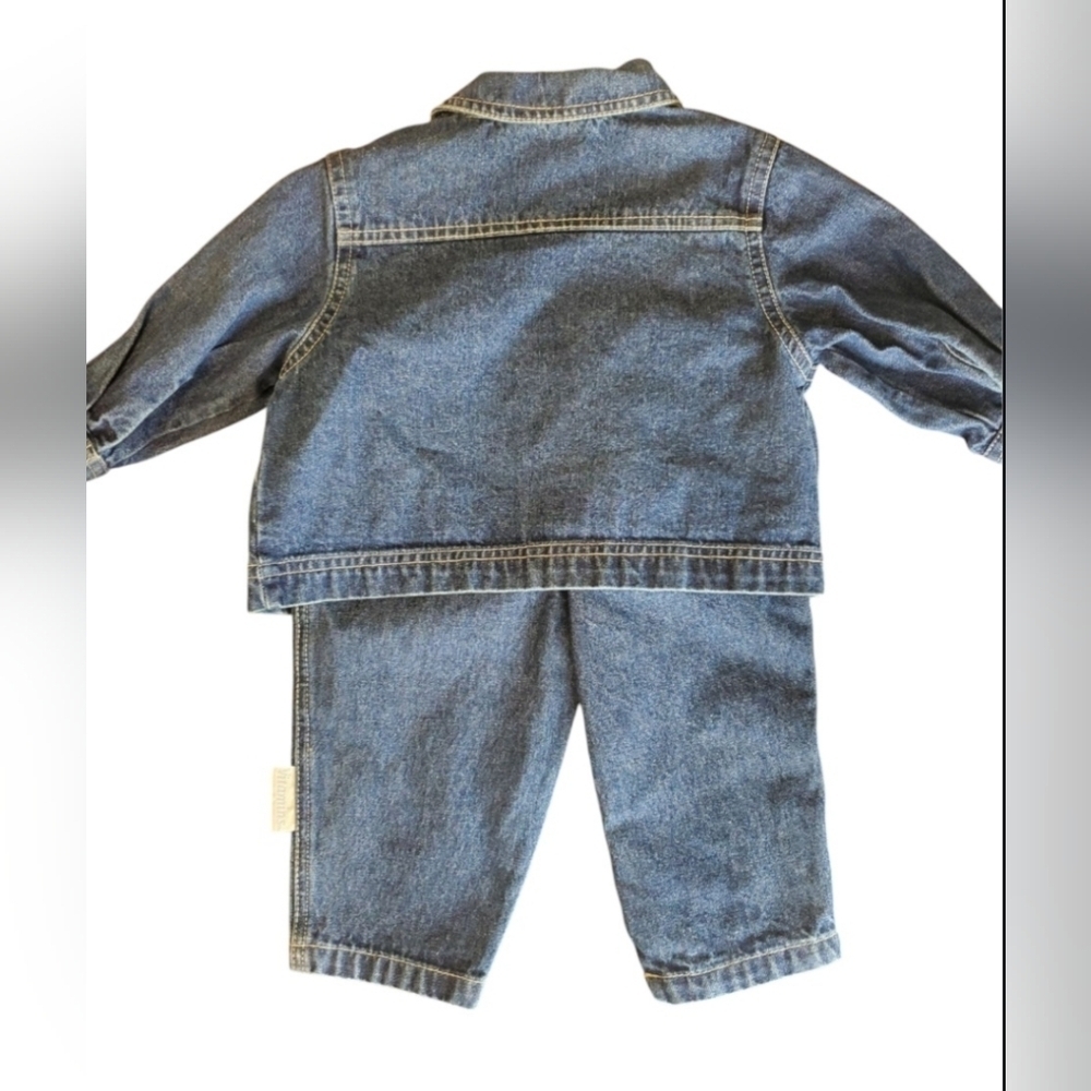 Vitamins Baby Blue Jean Jacket Classic Denim Style Size 6/9 - Picture 3 of 5